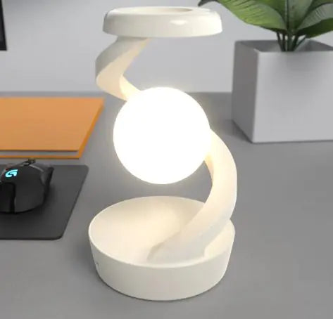 Rotating Moon Desk Lamp with Wireless Charging & Sensor Control